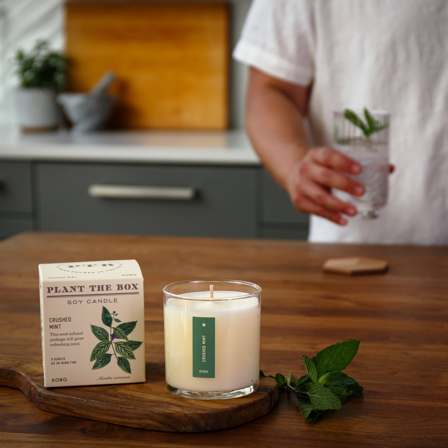 Alternate Image of Crushed Mint Candle