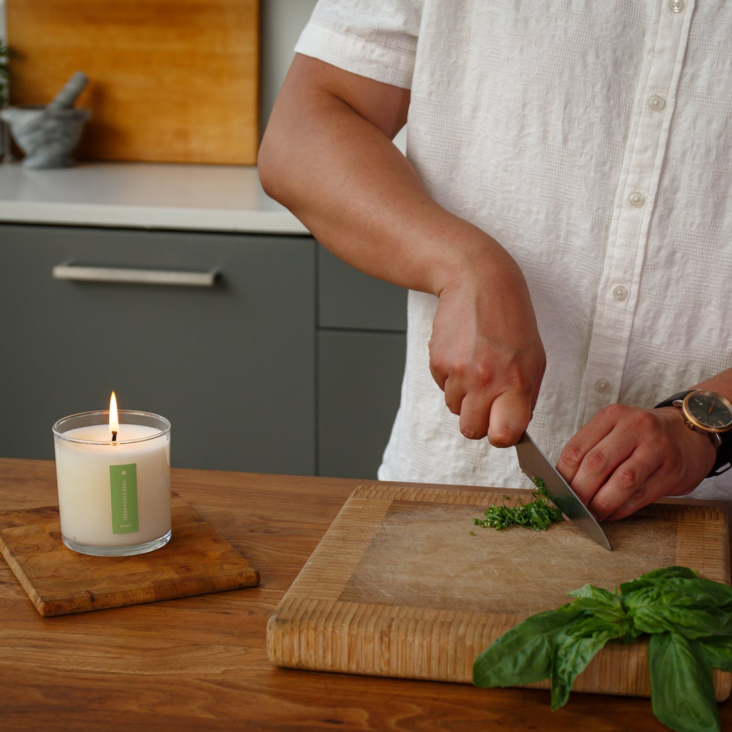 Alternate Image of Fresh Picked Basil Candle