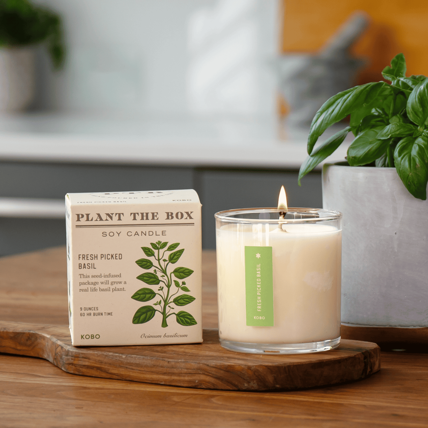 Alternate Image of Fresh Picked Basil Candle
