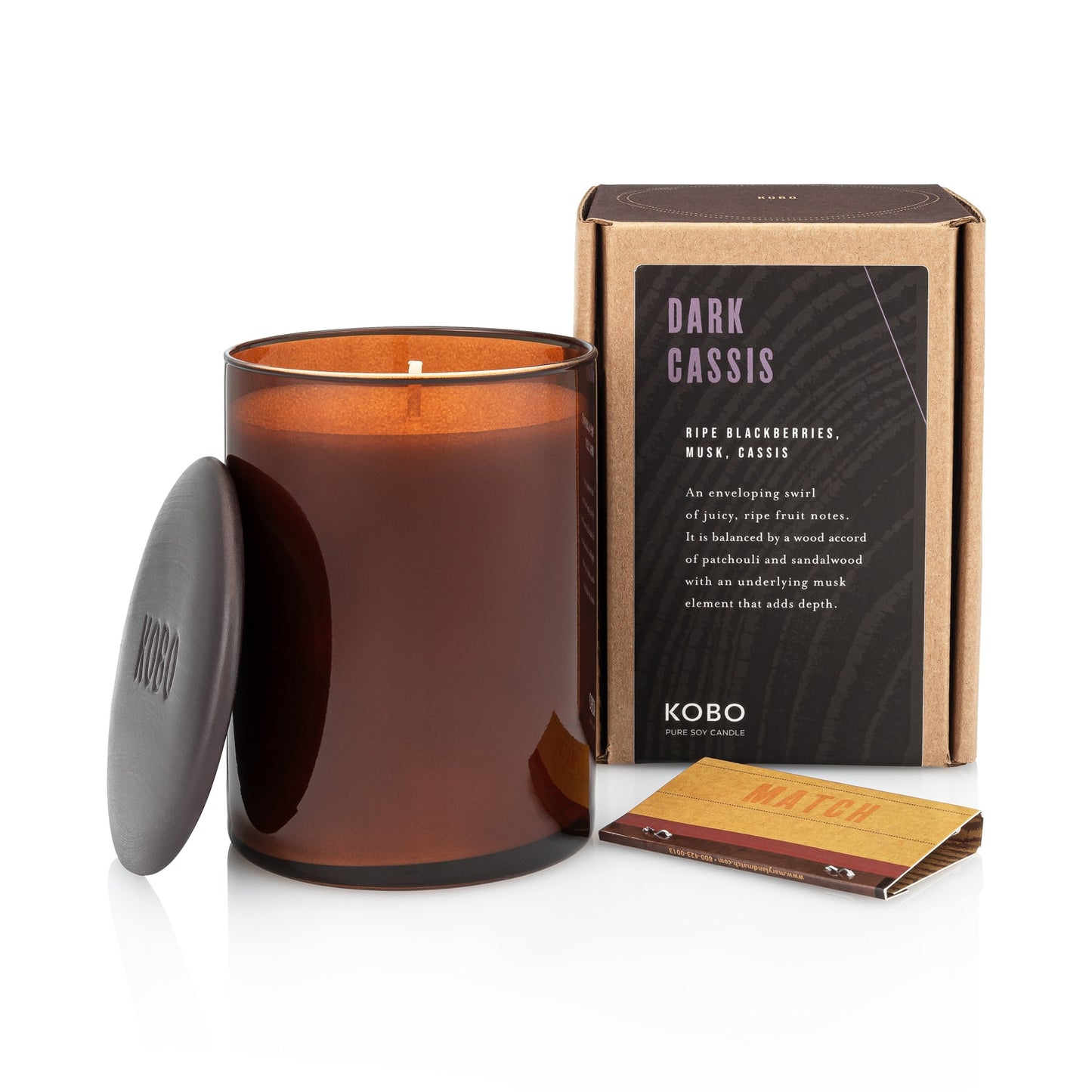 Primary Image of Dark Cassis Woodblock 15 oz Candle
