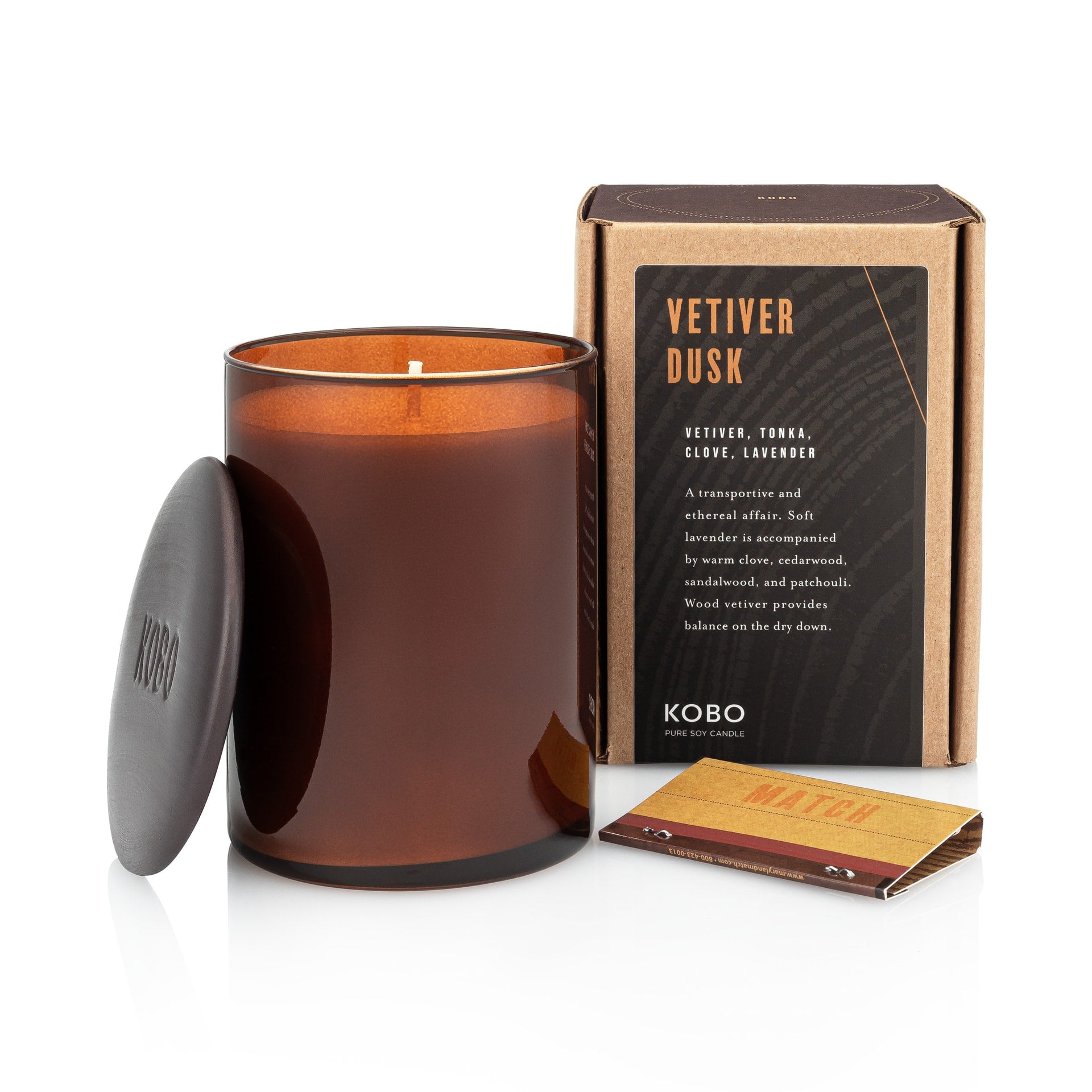 Primary Image of Vetiver Dusk Woodblock 15 oz Candle
