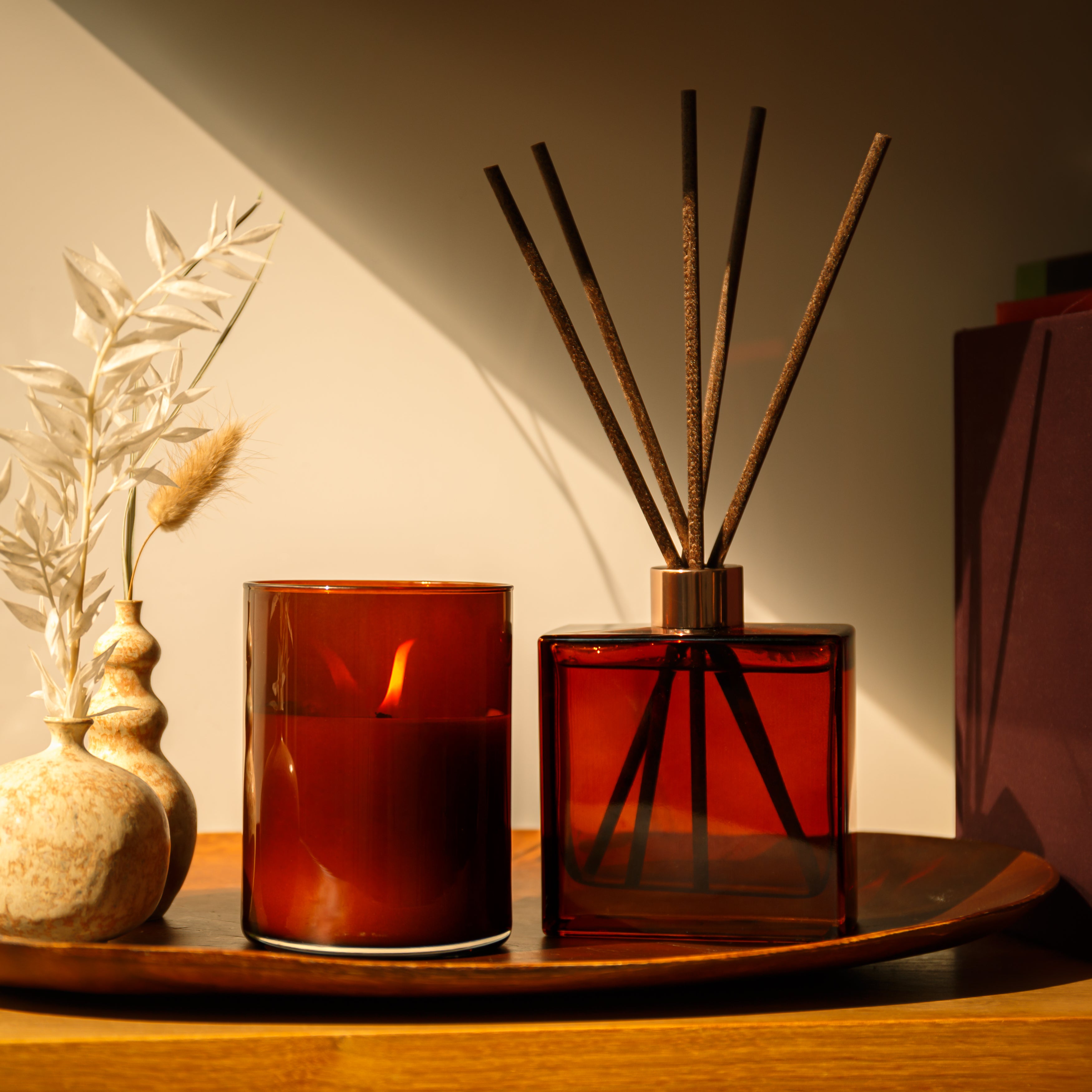 Amber Petals Woodblock Candle – KOBO