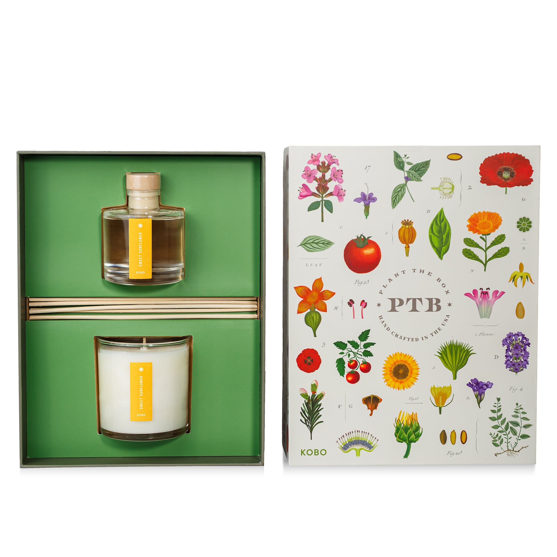 Alternate Image of Sweet Sunflower Plant The Box Candle & Diffuser Gift Set