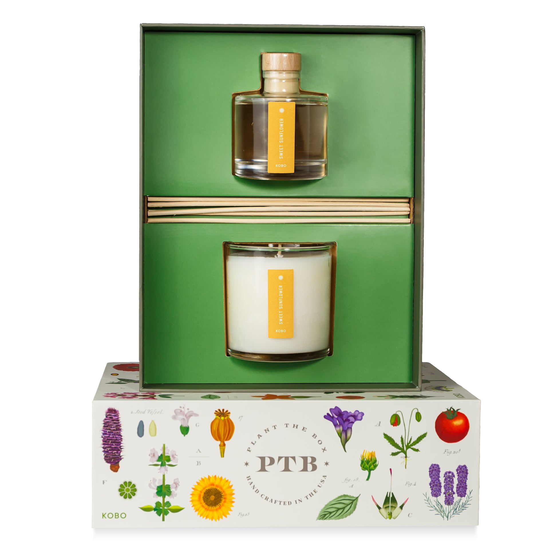 Alternate Image of Sweet Sunflower Plant The Box Candle & Diffuser Gift Set
