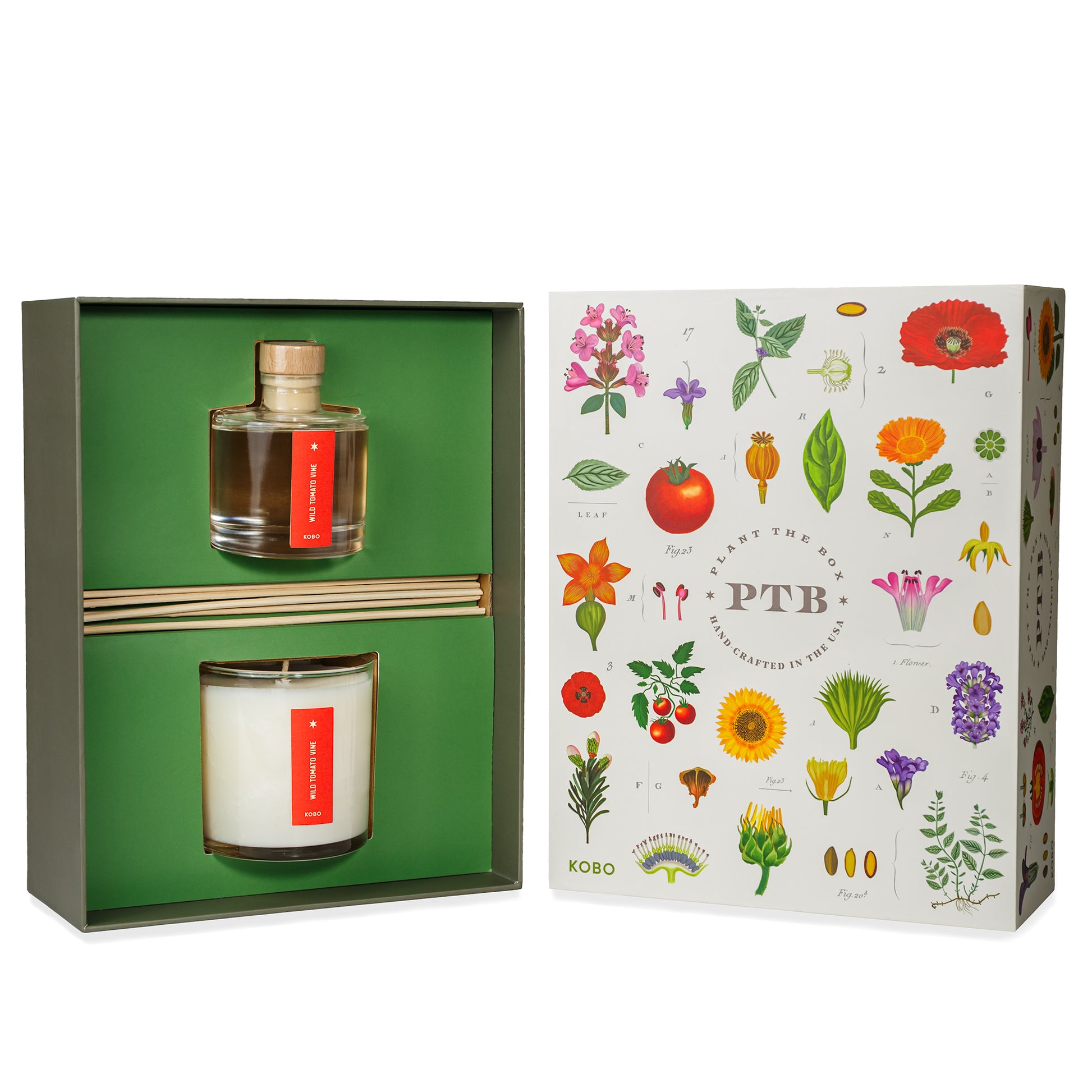 Primary Image of Wild Tomato Vine Plant The Box Candle & Diffuser Gift Set
