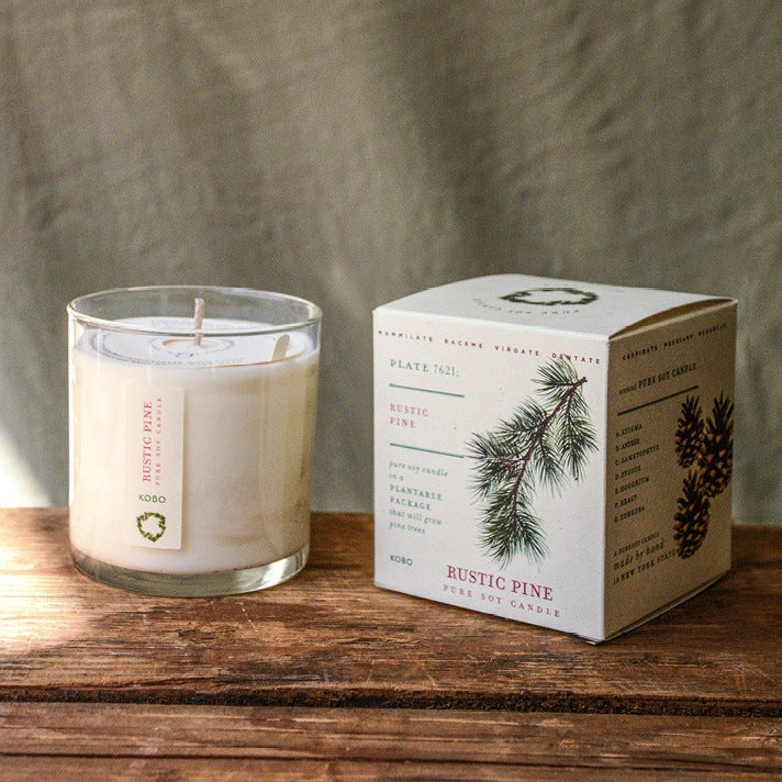 KOBO Rustic Pine Plant The Box Candle