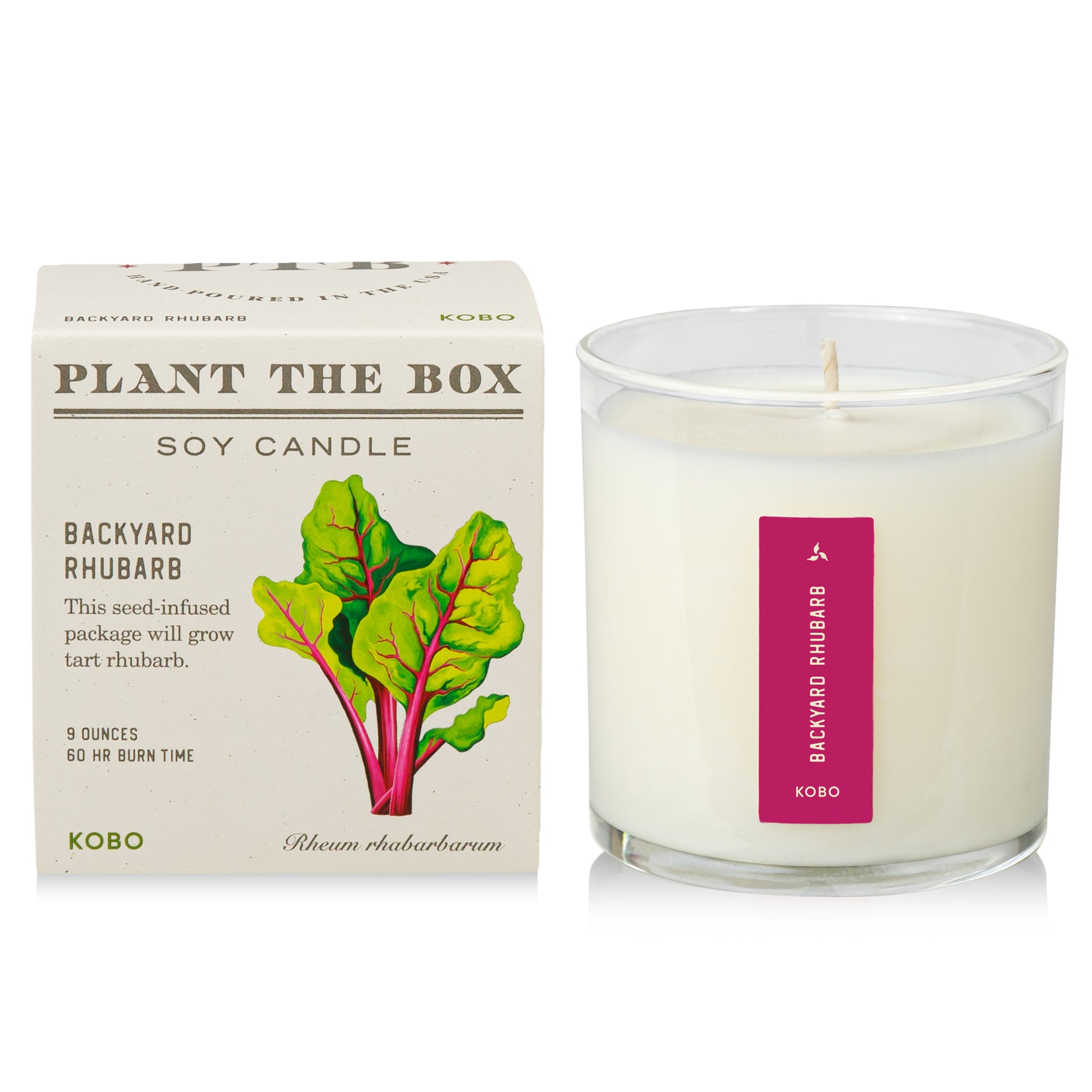 Alternate Image of Backyard Rhubarb Plant the Box 9 oz Candle