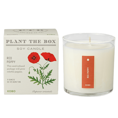 Primary image of Red Poppy Plant The Box Candle