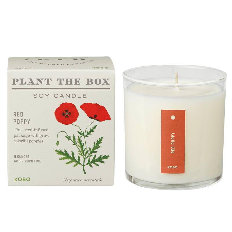 Primary image of Red Poppy Plant The Box Candle