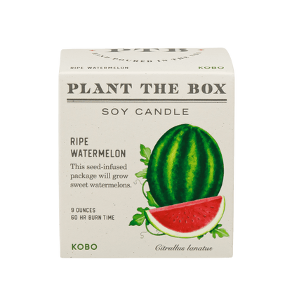 Primary image of Ripe Watermelon Plant the Box 9 oz Candle