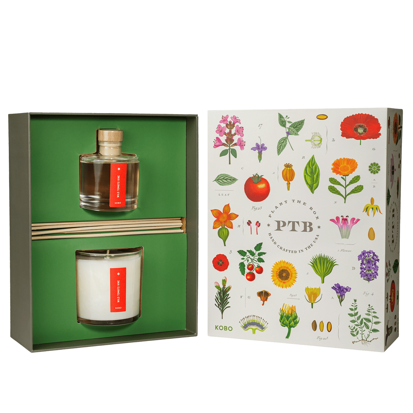 Primary image of Wild Tomato Vine Plant The Box Candle & Diffuser Gift Set