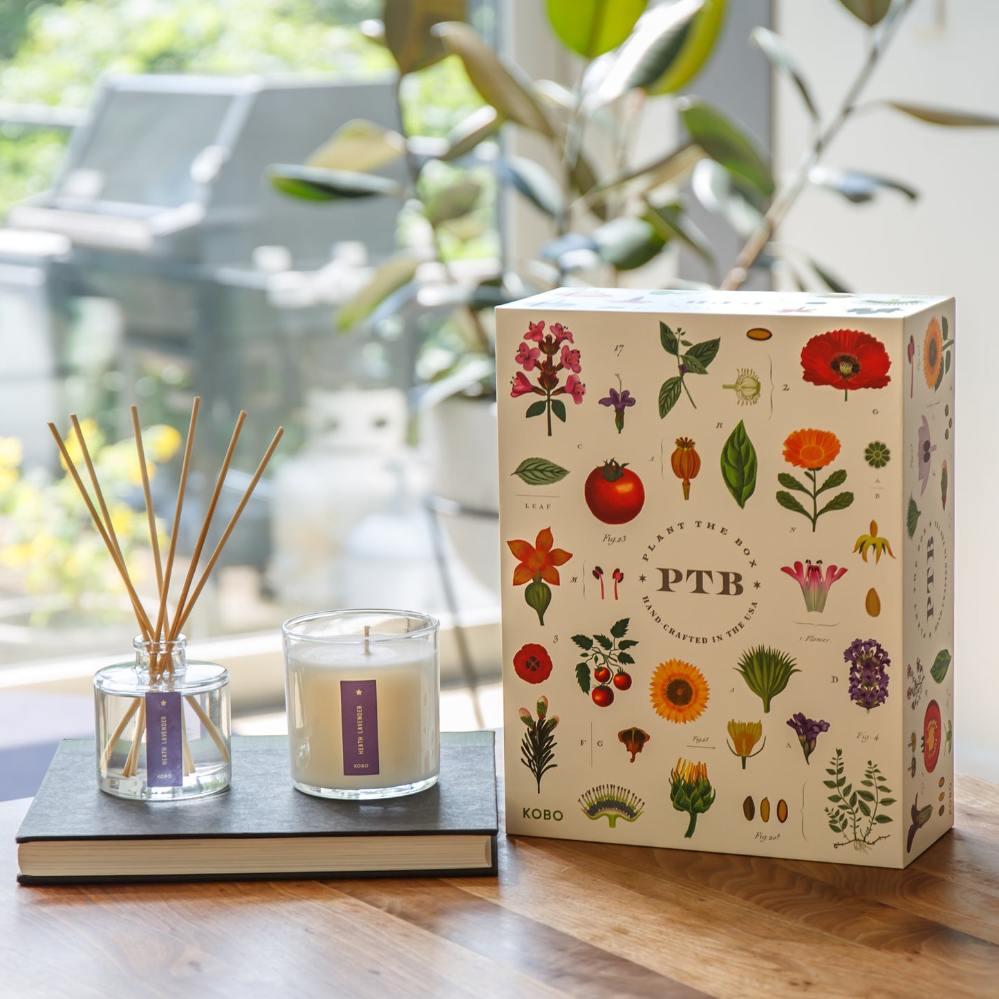 Alternate Image of Heath Lavender Plant The Box Candle, Diffuser & Bar Soap Gift Set