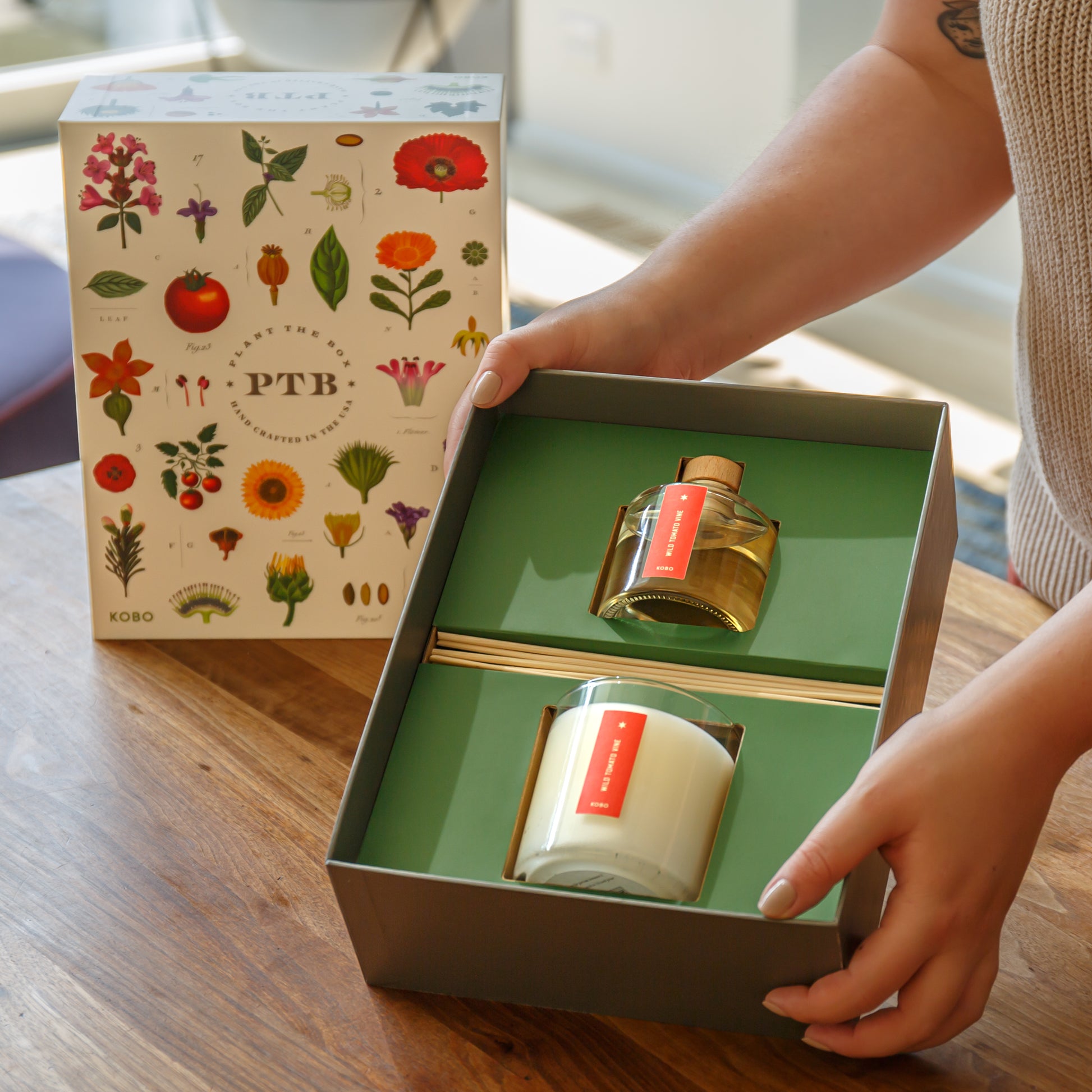 Alternate Image of Wild Tomato Vine Plant The Box Candle & Diffuser Gift Set
