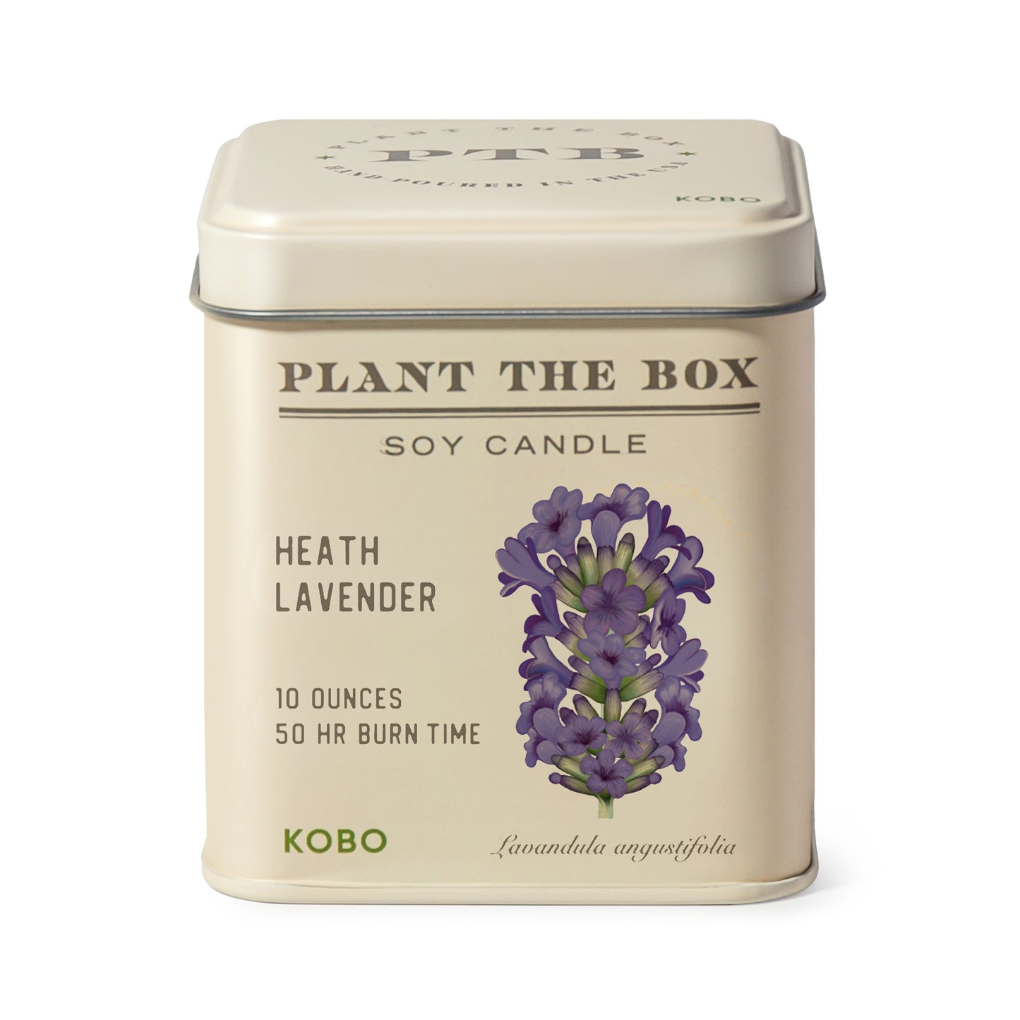 Primary image of Heath Lavender Plant the Box 10 oz Tin Candle