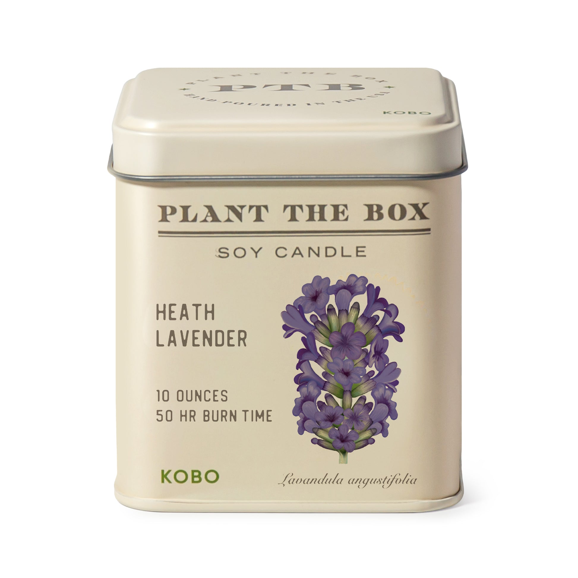 Primary image of Heath Lavender Plant the Box 10 oz Tin Candle