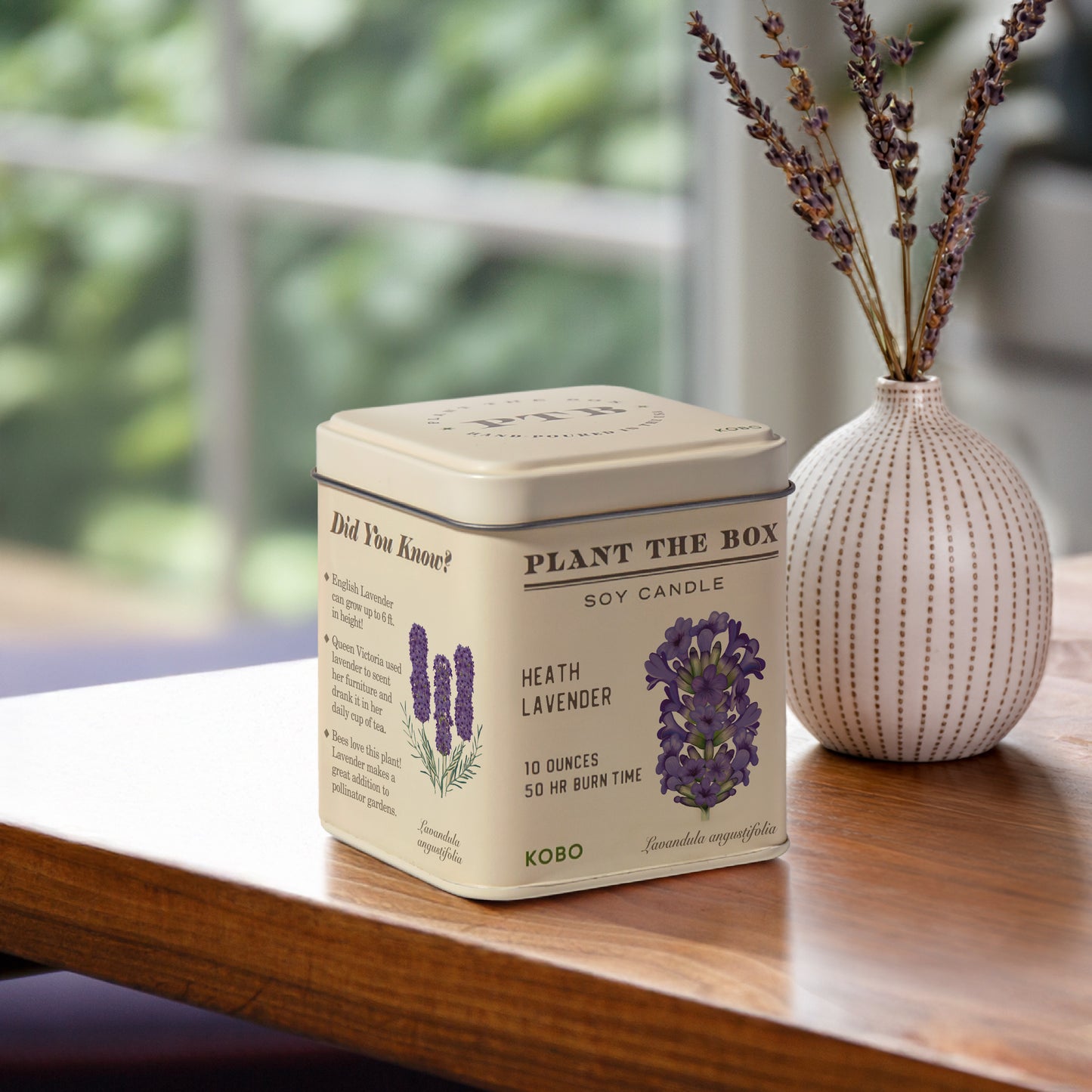 Alternate image of Heath Lavender Plant the Box 10 oz Tin Candle