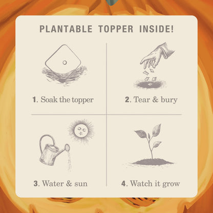 Alternate image of Half Moon Pumpkin Plant the Box 10 oz Tin Candle