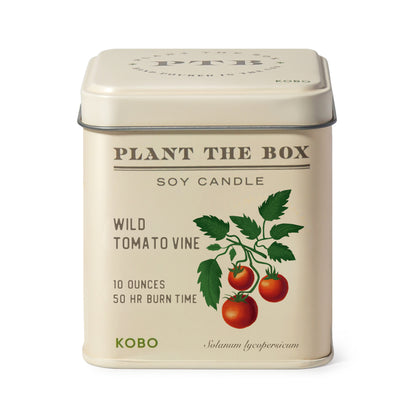 Primary image of Wild Tomato Vine Plant the Box 10 oz Tin Candle