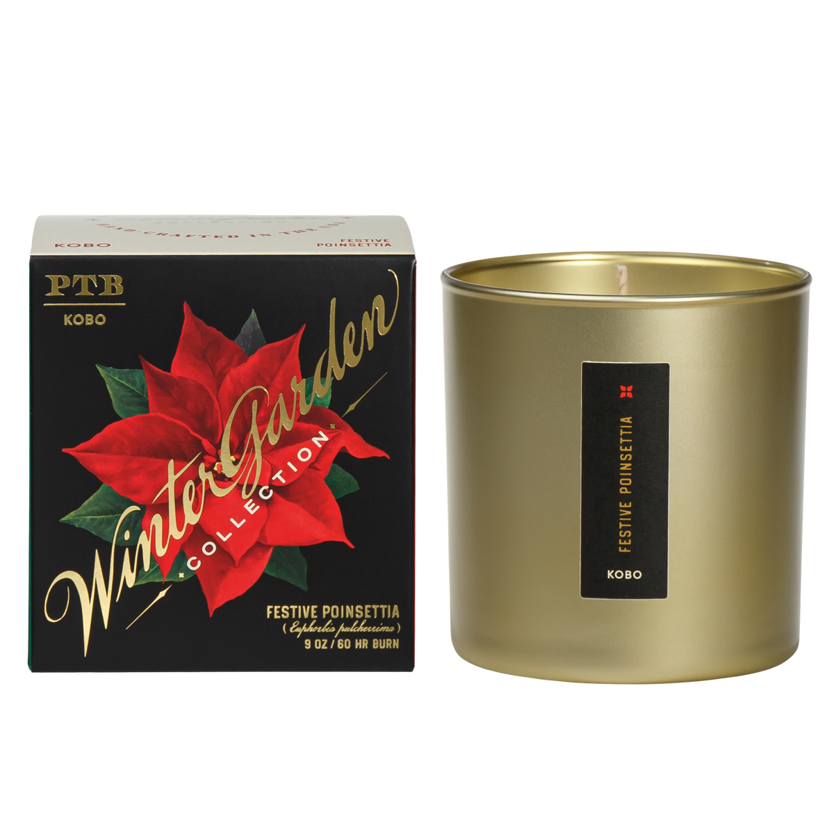 Primary image of Winter Garden Festive Poinsettia Candle (9 oz)
