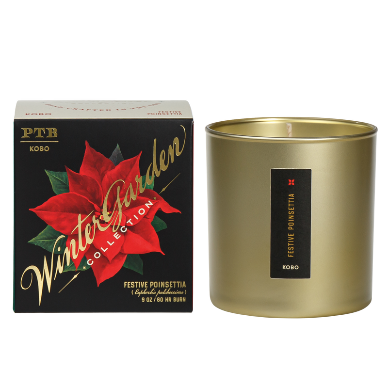 Primary image of Winter Garden Festive Poinsettia Candle (9 oz)