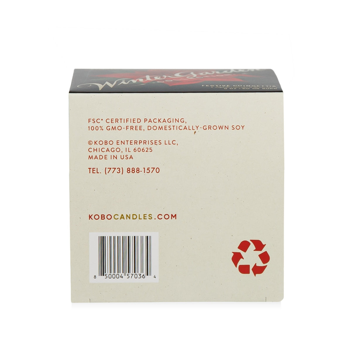 Alternate image of Winter Garden Festive Poinsettia Candle (9 oz)