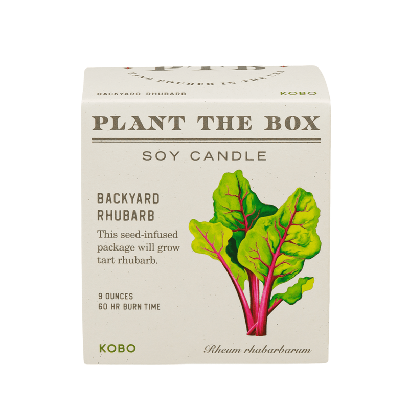Primary Image of Backyard Rhubarb Plant the Box 9 oz Candle