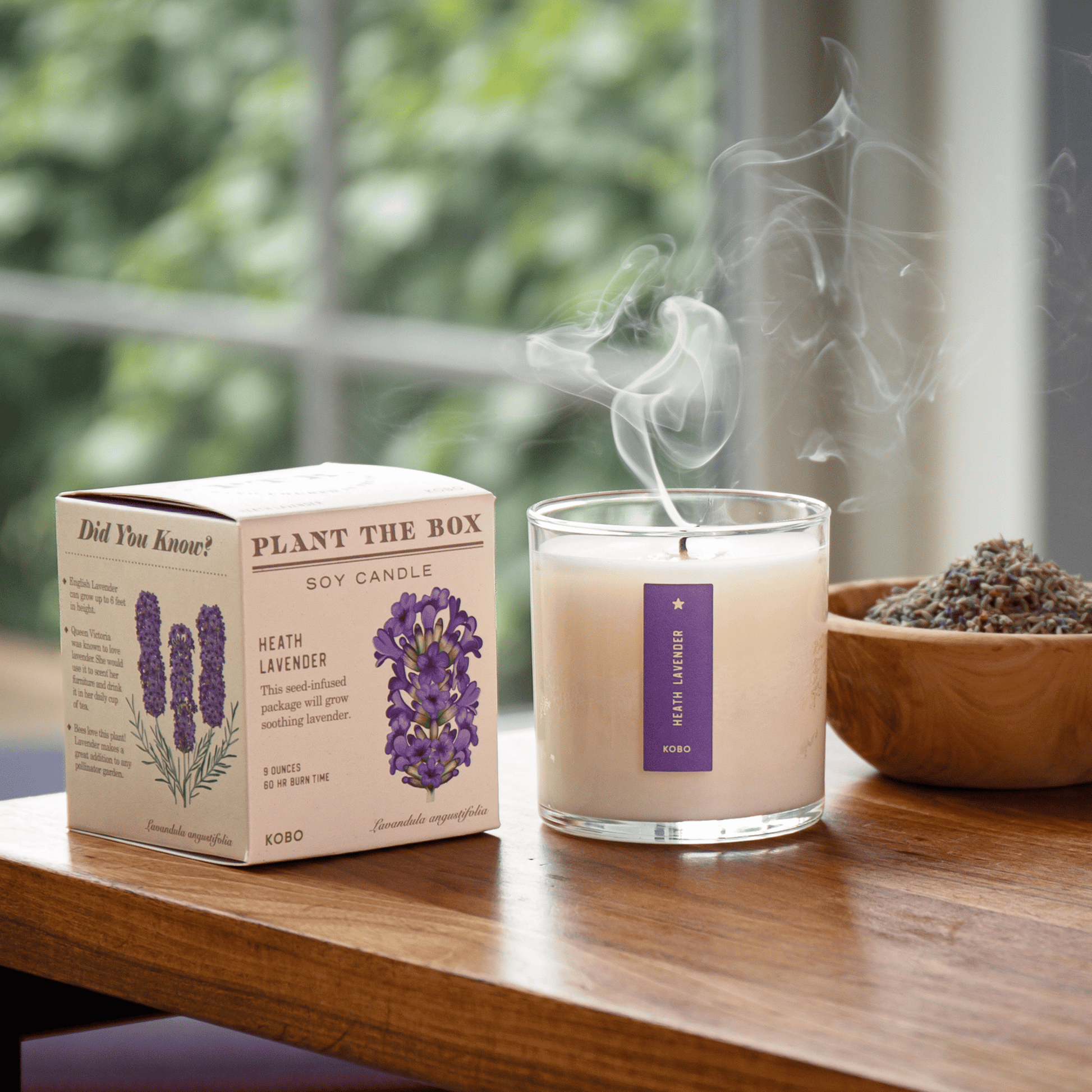 is it safe to smoke lavender flower Heath Lavender Plant The Box Candle – KOBO