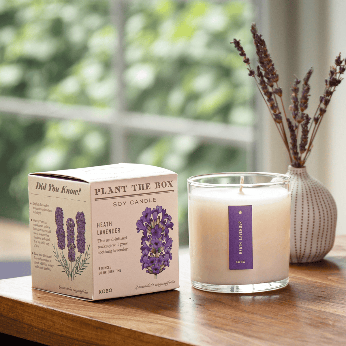 KOBO Plant the Box Heath Lavender Tin Candle (10 oz)