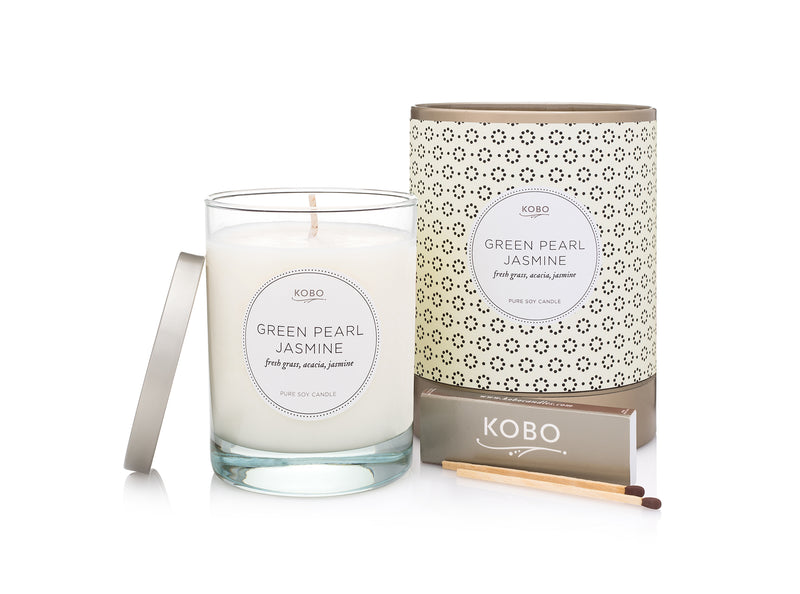 Green Pearl Jasmine Coterie 11 oz Pure Soy Candle