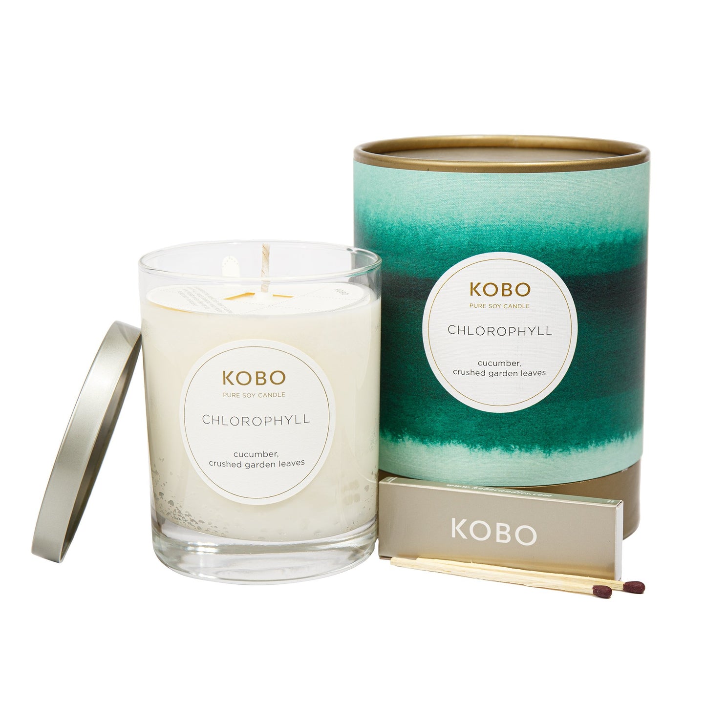 Chlorophyll Watercolor 11 oz Pure Soy Candle