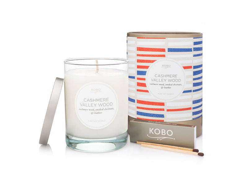 Cashmere Valley Wood Natural Math 11 oz Pure Soy Candle