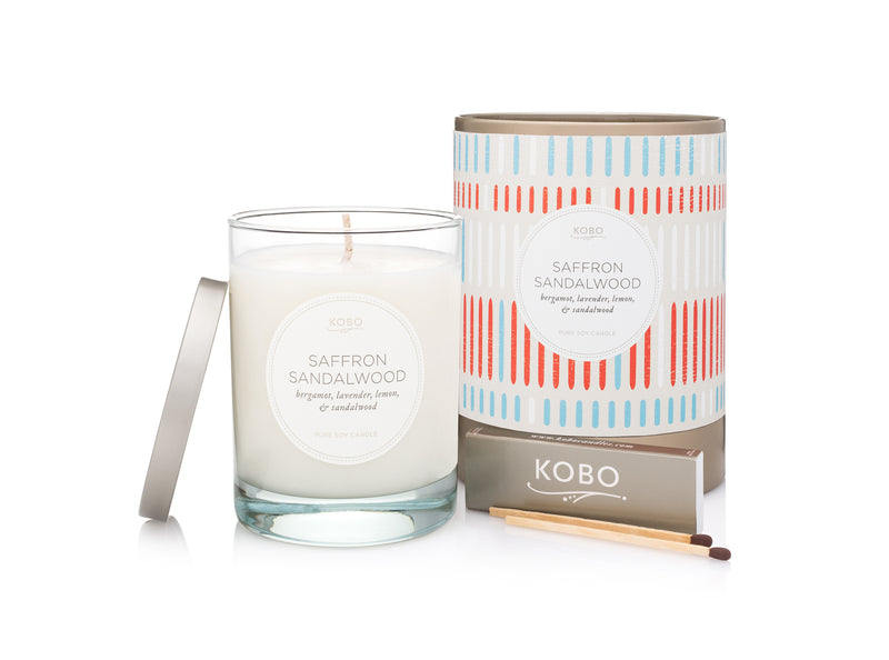 Saffron Sandalwood Natural Math 11 oz Pure Soy Candle