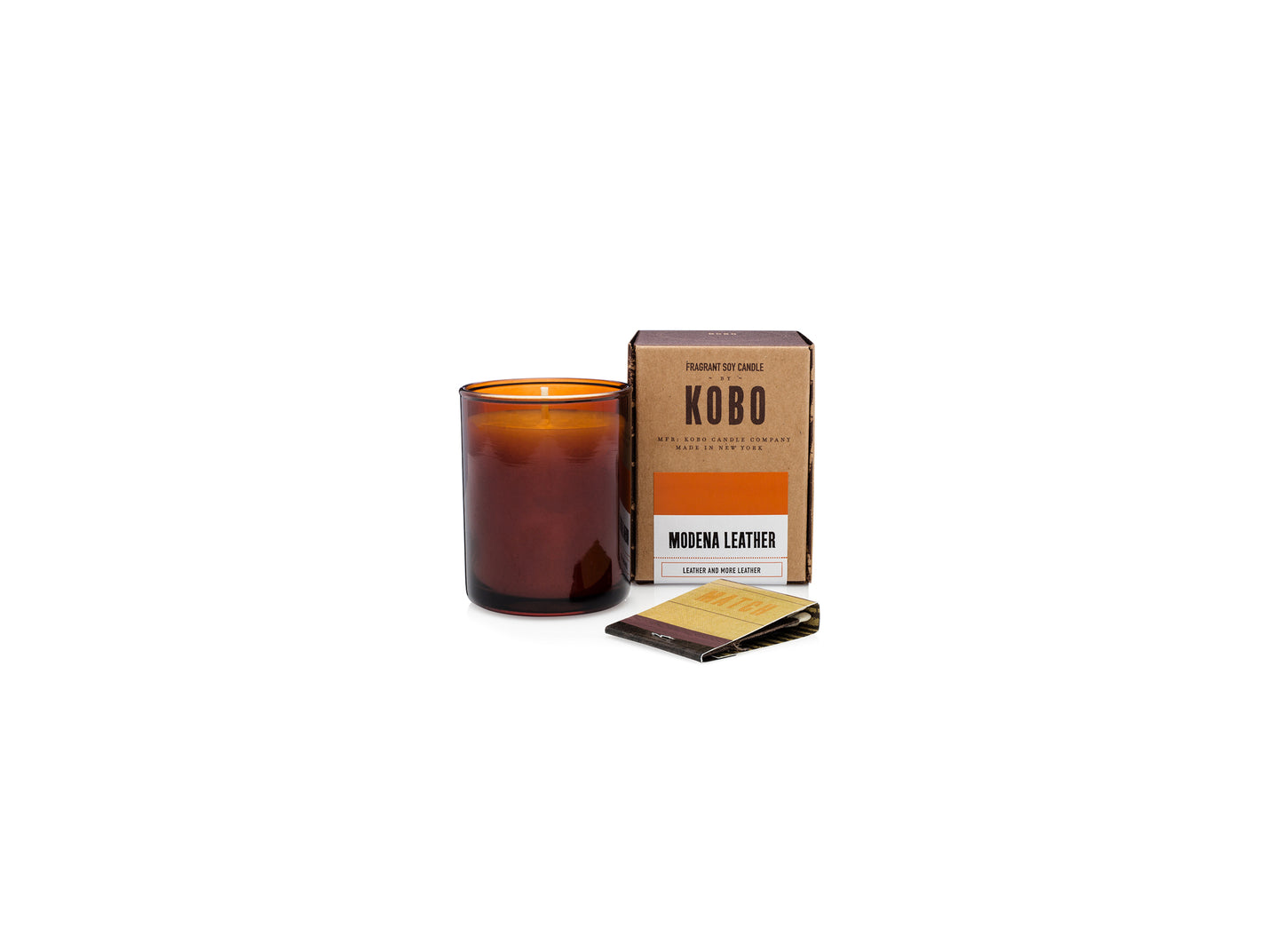 Modena Leather Woodblock 3 oz Votive