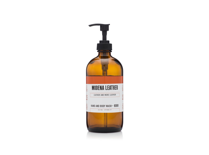 Modena Leather Woodblock 16 oz Hand & Body Wash